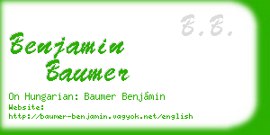 benjamin baumer business card